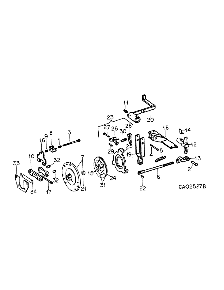 Схема запчастей Case IH 185 - (07-03) - DRIVE TRAIN, CLUTCH AND CONTROLS, CUB 154 LO-BOY W/ S/N 21492 & ABOVE, & ALL CUB 185 LO-BOY TRACTORS (04) - Drive Train