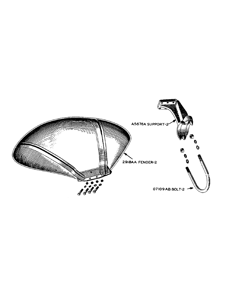 Схема запчастей Case IH DC-SERIES - (096) - REAR WHEEL FENDERS FOR "DC" TRACTORS (06) - POWER TRAIN