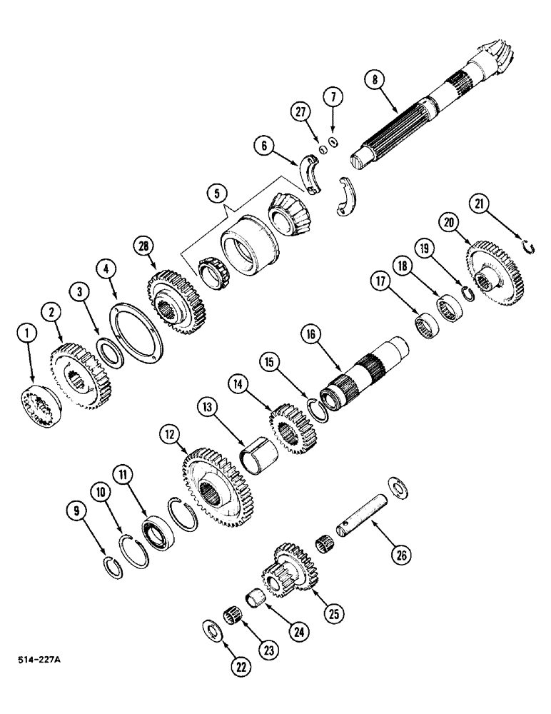 Схема запчастей Case IH 248 - (6-384) - RANGE TRANSMISSION - IN REAR FRAME, FOR 4 WHEEL DRIVE, 258, 485, 585 (06) - POWER TRAIN