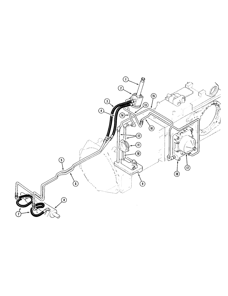 Схема запчастей Case IH 495 - (1-018) - PICTORIAL INDEX, POWER STEERING SYSTEM, FORWARD AND REVERSE TRANSMISSION (00) - PICTORIAL INDEX