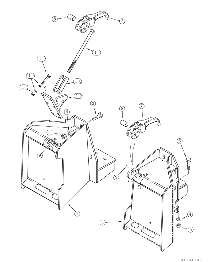 Схема запчастей Case IH 90XT - (09-42) - BACKHOE - FRAME (NORTH AMERICA) (09) - CHASSIS