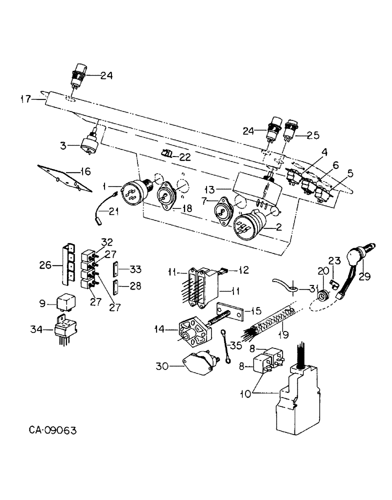 Схема запчастей Case IH 7488 - (08-11) - ELECTRICAL, INSTRUMENT PANEL AND FIREWALL WIRING AND FIREWALL WIRING AND CONNECTIONS (06) - ELECTRICAL