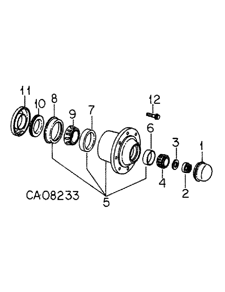 Схема запчастей Case IH 5288 - (14-06) - SUSPENSION, FRONT WHEEL HUB, BEARINGS AND CAP, TRACTORS WITH ADJUSTABLE HIGH CAPACITY FRONT AXLE Suspension