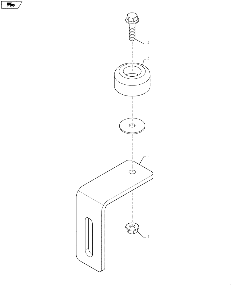 Схема запчастей Case IH 9230 - (55.404.16[01]) - BRKT, BUMP STOP L.H. (55) - ELECTRICAL SYSTEMS