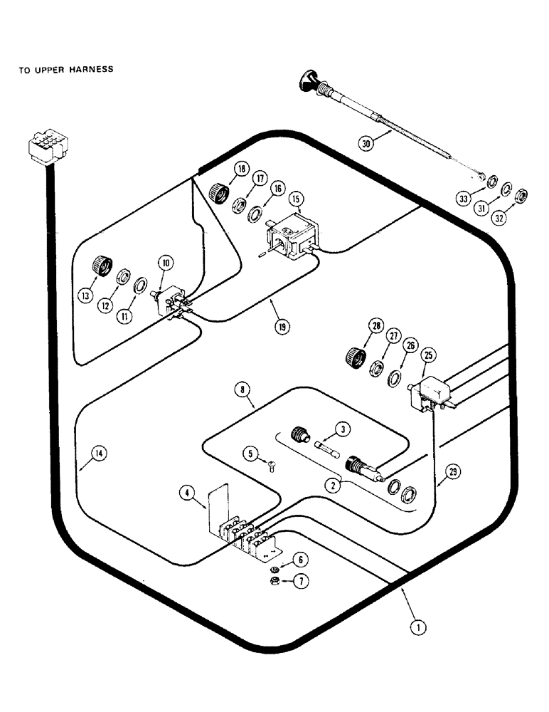 Схема запчастей Case IH 1175 - (304) - CAB, CONTROLS AND WIRING, WITH AIR CONDITIONER, USED PRIOR TO CAB SERIAL NUMBER 7814176 (09) - CHASSIS