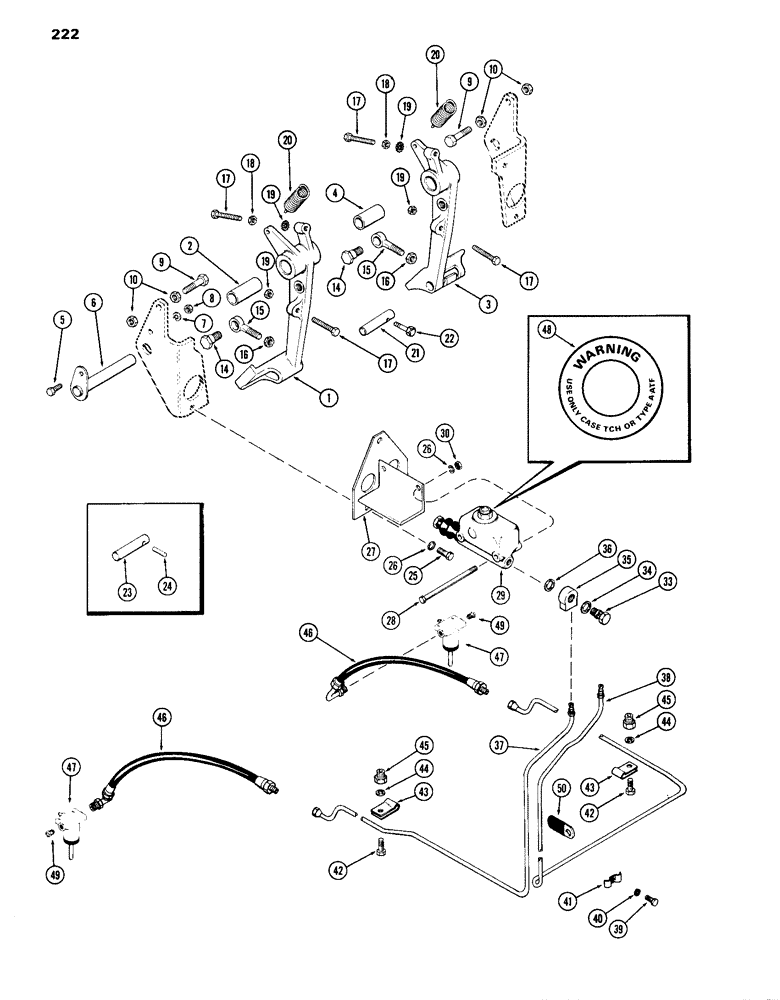 Схема запчастей Case IH 870 - (222) - HYDRAULIC BRAKE SYSTEM (07) - BRAKES