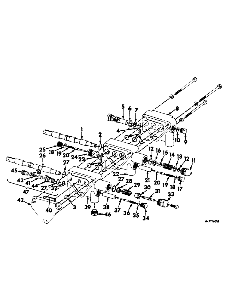 Схема запчастей Case IH 303 - (204) - HYDRAULIC PROPULSION DRIVE AND PLATFORM LIFT VALVE (35) - HYDRAULIC SYSTEMS