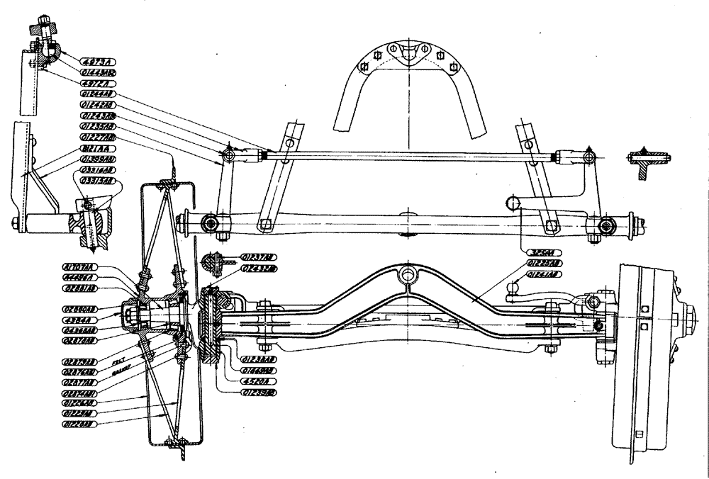 Схема запчастей Case IH L-SERIES - (070) - FRONT AXLE ASSEMBLY (TRACTOR NO. L300889 AND AFTER) (06) - POWER TRAIN