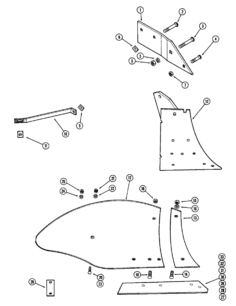 Схема запчастей Case IH 700-SERIES - (22) - BOTTOM, 16 INCH STUBBLE 