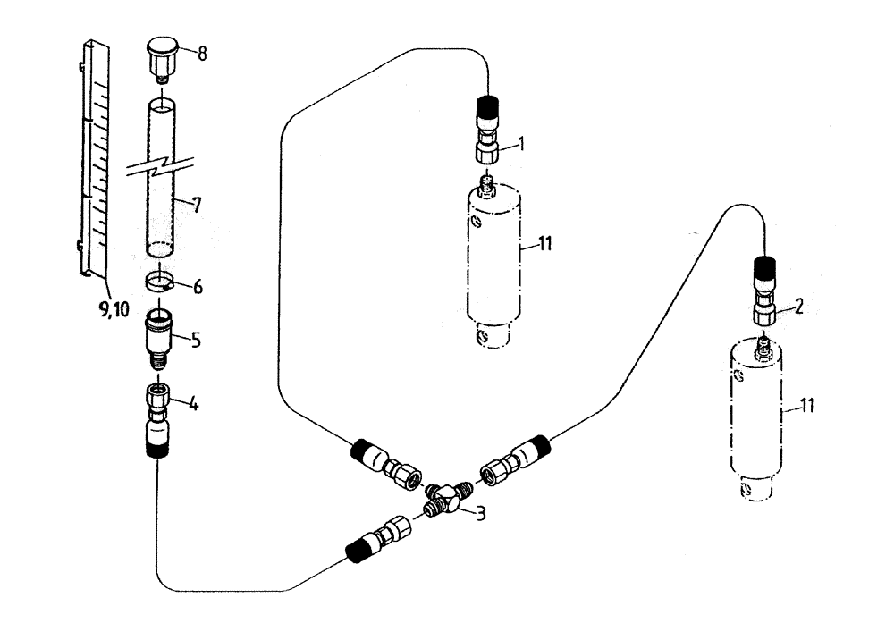 Схема запчастей Case IH 7000 - (B07-15) - HYDRAULIC CIRCUIT (HEIGHT INDICATOR 7000), UP TO AND Hydraulic Components & Circuits