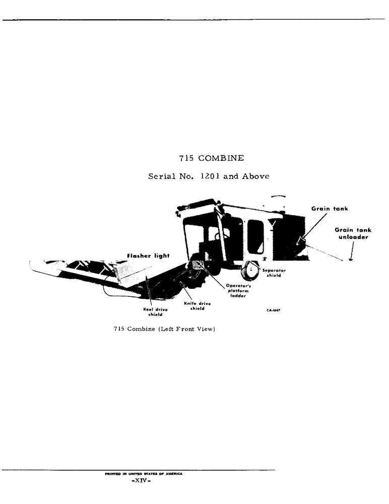 Схема запчастей Case IH 715 - (00-14) - 715 COMBINE, LEFT FRONT VIEW (00) - GENERAL