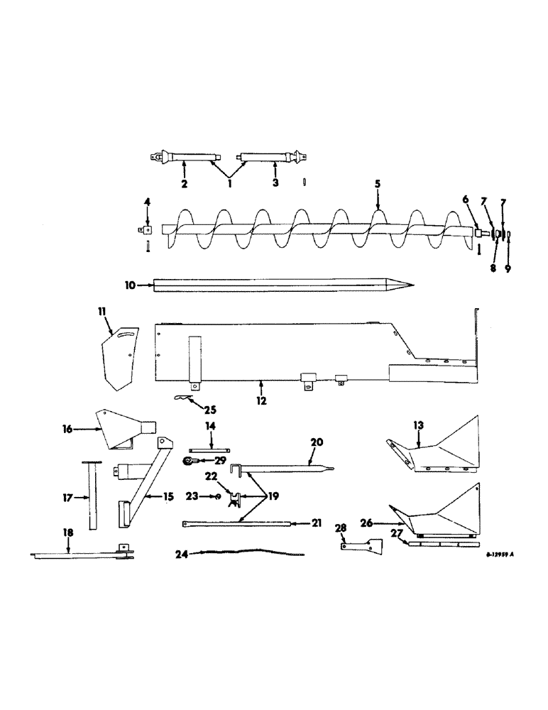 Схема запчастей Case IH 85 - (A-03) - AUGER FEED UNIT 