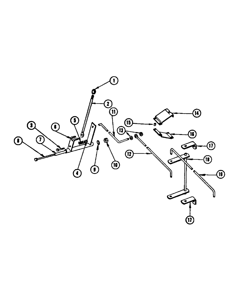 Схема запчастей Case IH 960 - (182) - THROTTLE CONTROL LINKAGE, BAGGER COMBINE (10) - ENGINE