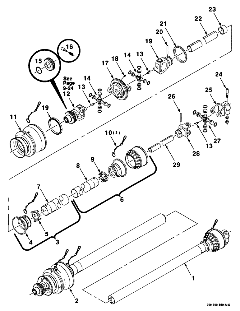 Схема запчастей Case IH 8465 - (2-02) - IMPLEMENT DRIVELINE ASSEMBLY, BONDIOLI, SERIAL NUMBER CFH0077001 THROUGH CFH0078354 Driveline