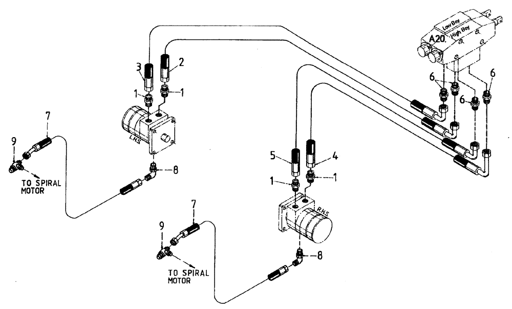 Схема запчастей Case IH 7700 - (B07[06]) - HYDRAULIC CIRCUIT, SIDETRIM KIT Hydraulic Components & Circuits