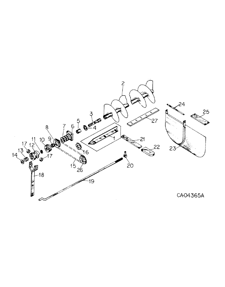 Схема запчастей Case IH 300 - (F-08) - DISCHARGE AUGER ASSY 