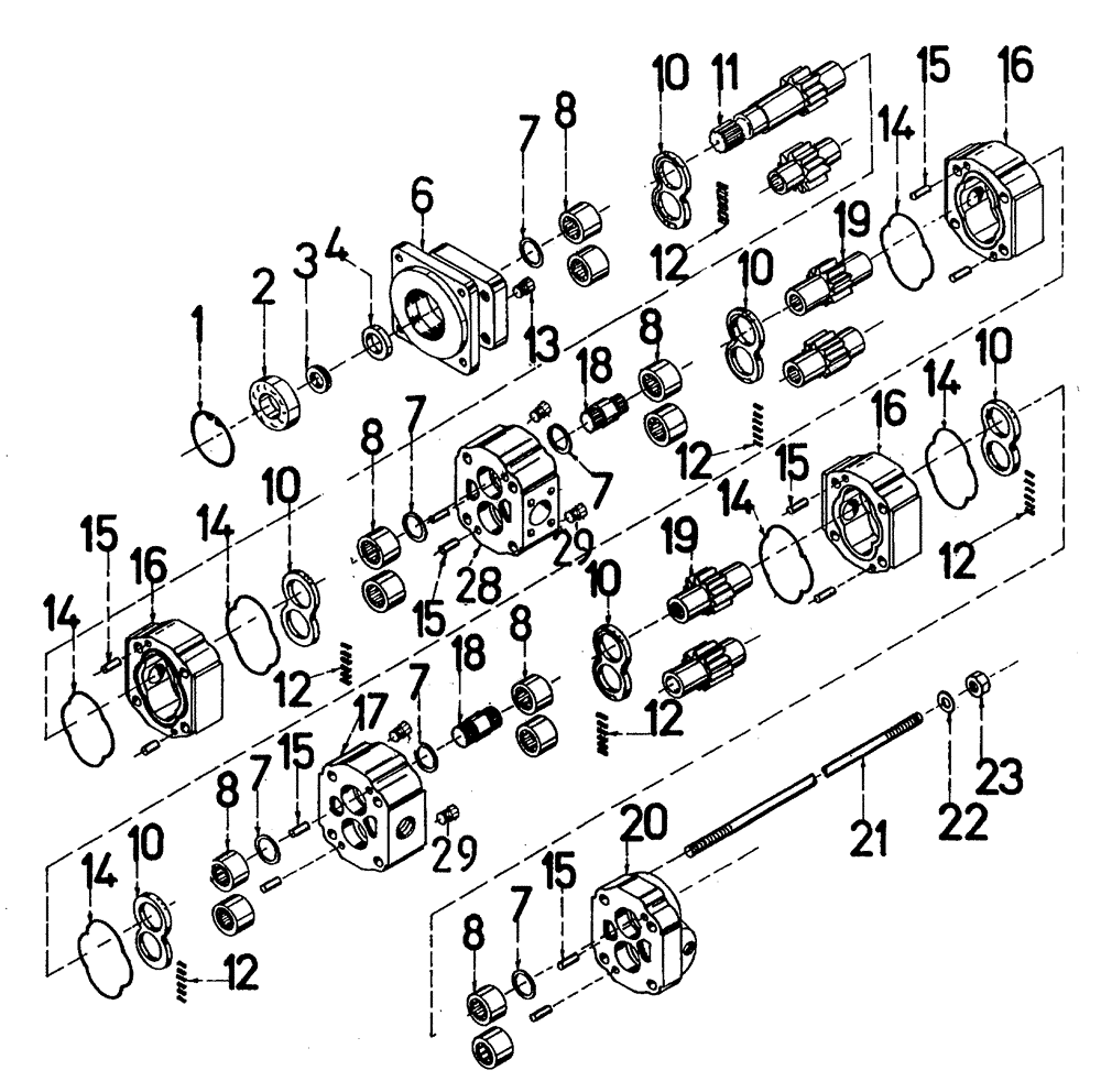 Схема запчастей Case IH 7700 - (B02[55]) - HYDRAULIC MOTOR, BASECUTTER DRIV, M51 Hydraulic Components & Circuits