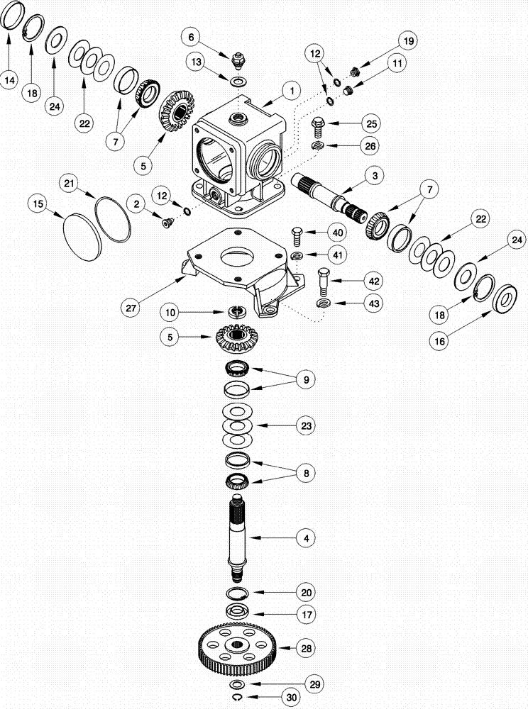 Схема запчастей Case IH 620 - (09A-10) - GEARBOX - DRUM NUMBER 1, 6 ROW WIDE, 6 ROW NARROW AND 4 ROW WIDE (13) - PICKING SYSTEM