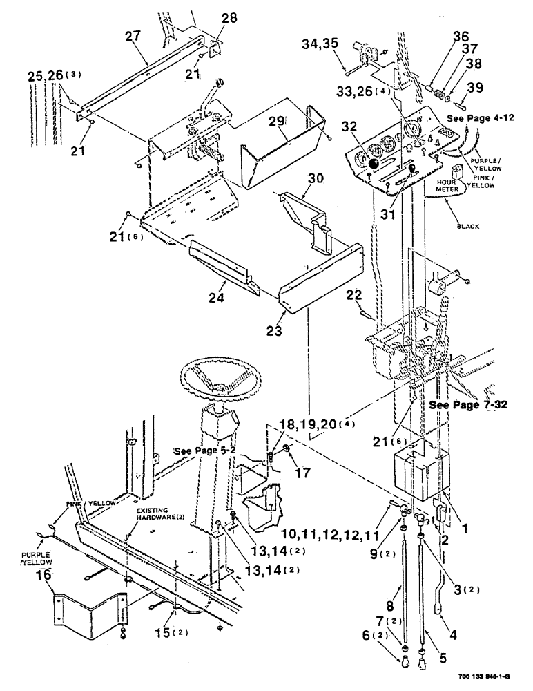 Схема запчастей Case IH 8825HP - (07-28) - CONSOLE ASSEMBLY, OPERATORS, SERIAL NUMBER CFH127001 THRU CFH127599 (09) - CHASSIS