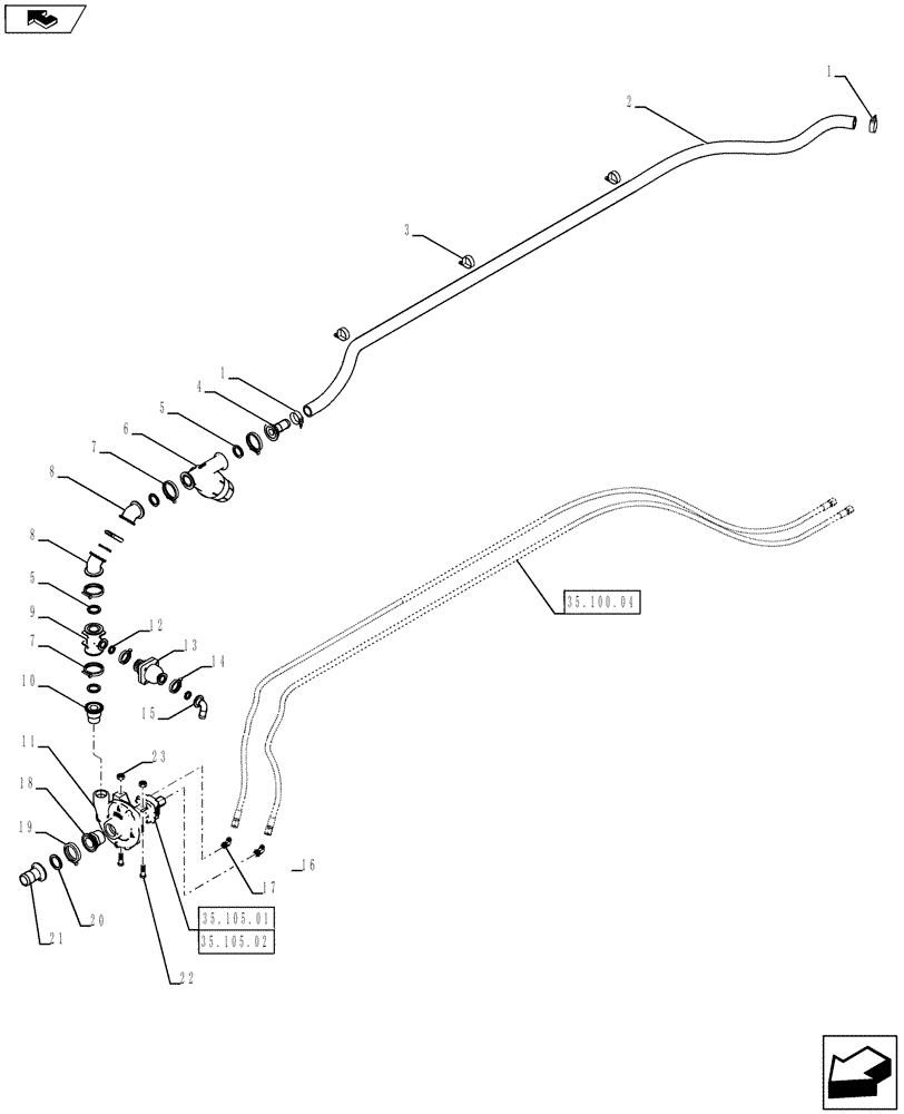 Схема запчастей Case IH 920 - (78.110.09) - LIQUID FERTILIZER PUMP PLUMBING/HYDRAULICS (78) - SPRAYING