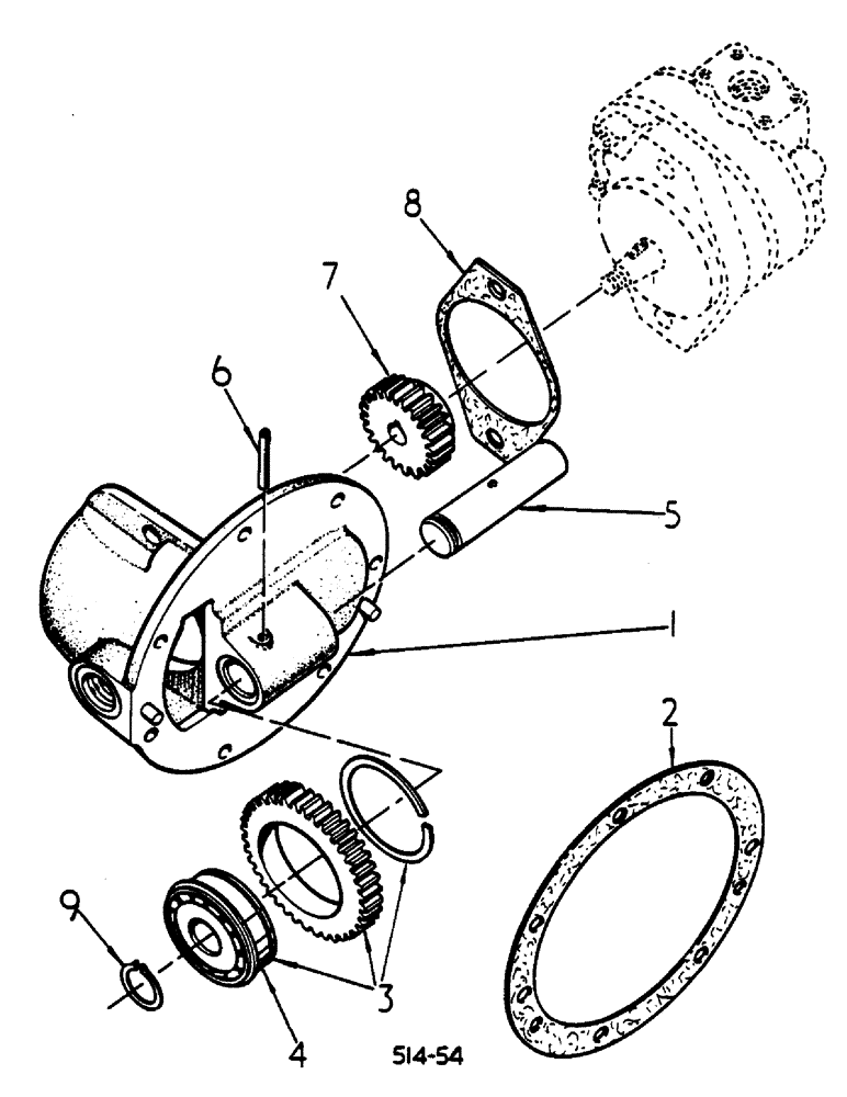Схема запчастей Case IH 385 - (0C08-2) - SIDE MOUNTED HYDRAULIC PUMP DRIVE (07) - HYDRAULICS
