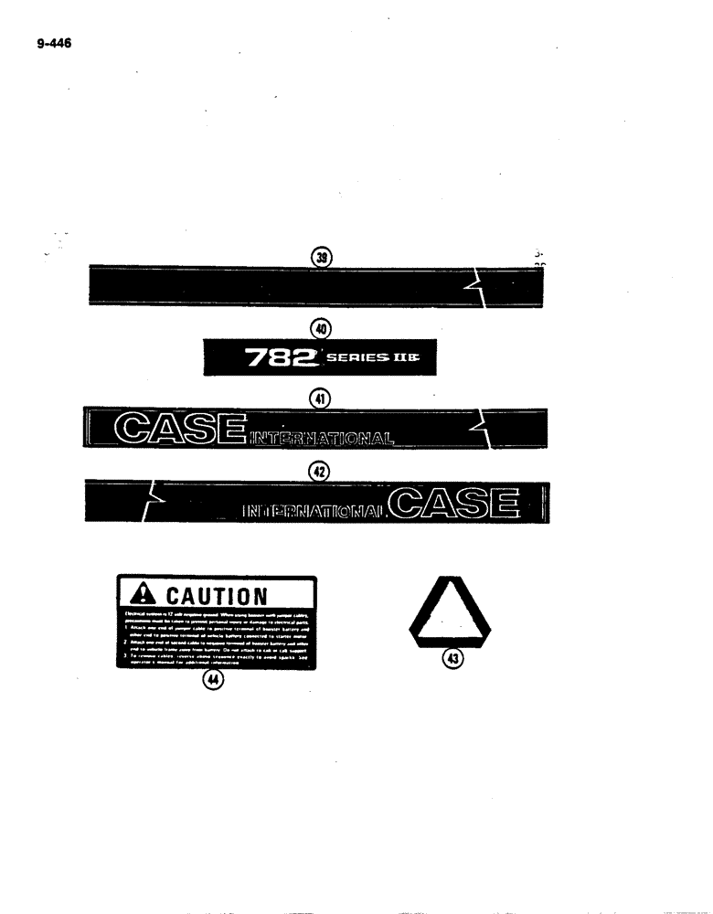 Схема запчастей Case IH 782 - (9-446) - DECAL KIT - CASE IH BUILT MACHINES (09) - CHASSIS ATTACHMENTS