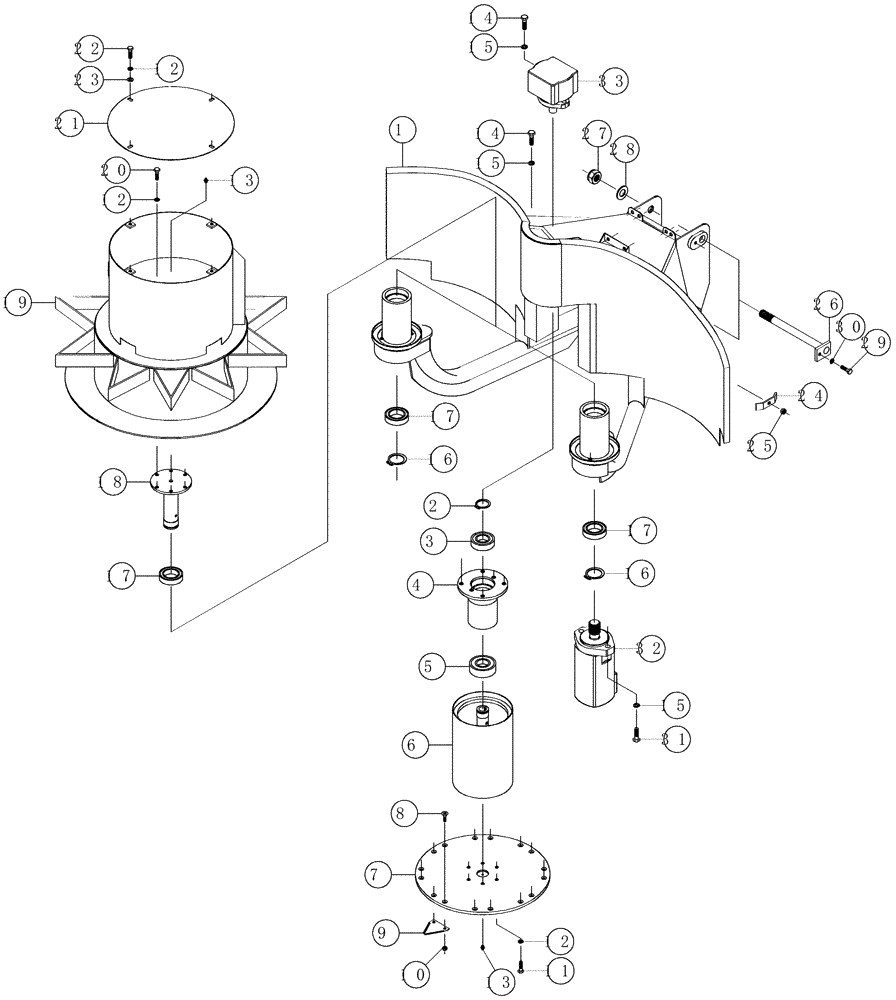 Схема запчастей Case IH 7000 - (A02.02[01]) - Standard Toppe (60) - PRODUCT FEEDING