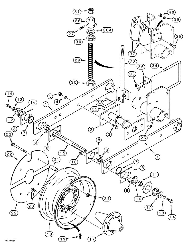 Схема запчастей Case IH 955 - (9A-076) - DRIVE WHEELS, 12, 16 AND 24 ROW NARROW - FRONT FOLD, 12 ROW WIDE - FRONT FOLD (09) - CHASSIS/ATTACHMENTS