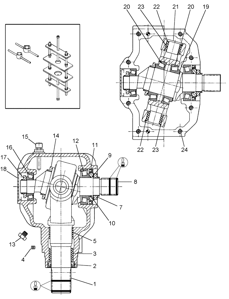Схема запчастей Case IH 2142 - (09-14) - SICKLE DRIVE BOX 