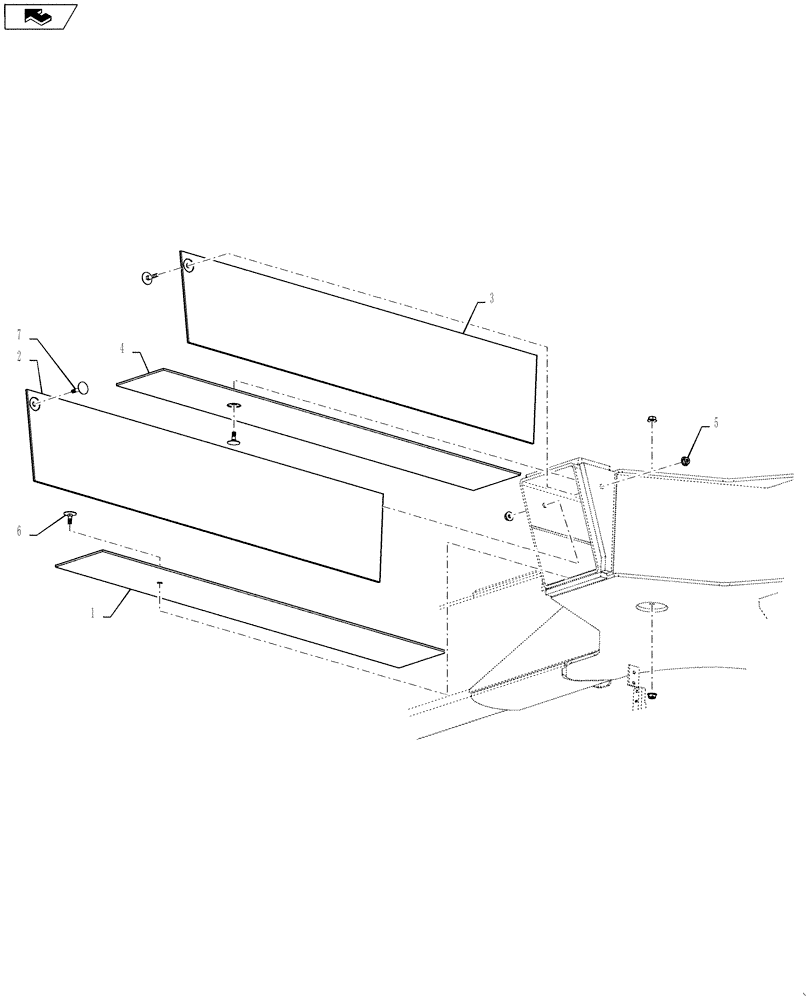 Схема запчастей Case IH 4420 - (04-005[01]) - AXLE LINER GROUP Suspension & Frame