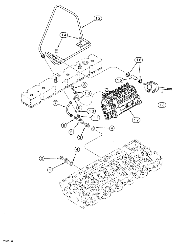 Схема запчастей Case IH 6831TA - (03-008) - ANEROID AND WASTEGATE SYSTEM, 6TA-830 EMISSIONS CERTIFIED ENGINE 