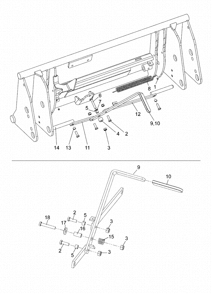 Схема запчастей Case IH L720 - (82.100.AH[02]) - MANUAL LOCKING KIT (82) - FRONT LOADER & BUCKET