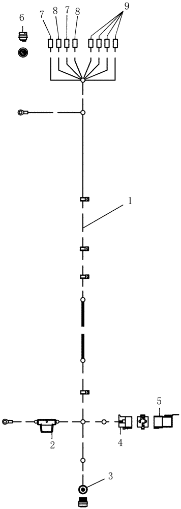 Схема запчастей Case IH 1200PT - (A.50.A[41]) - ELECTRICAL - HARNESS AFS CHASSIS 405029A2 A - Distribution Systems