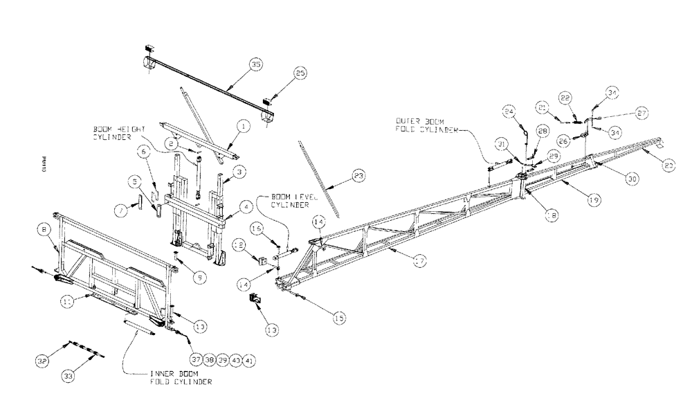 Схема запчастей Case IH SPX3185 - (168) - BOOMS, 90 BOOM ASSEMBLY (78) - SPRAYING