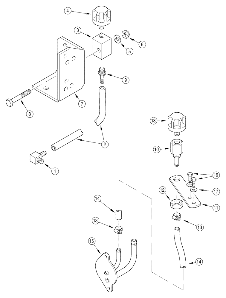 Схема запчастей Case IH 5120 - (6-072) - TRANSMISSION BREATHER, JJF1030000 AND AFTER (06) - POWER TRAIN