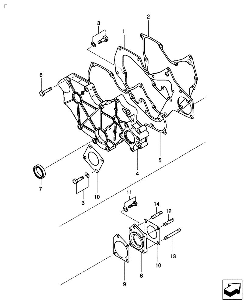 Схема запчастей Case IH FARMALL 30B - (10.102.01) - TIMING GEAR CASE (10) - ENGINE