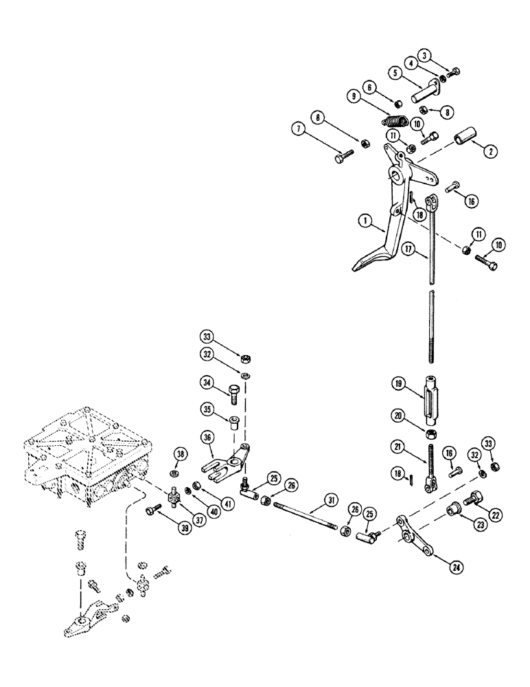 Схема запчастей Case IH 870 - (138) - CLUTCH CONTROLS, POWER SHIFT (06) - POWER TRAIN
