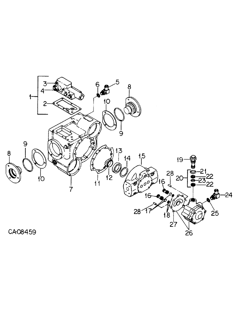Схема запчастей Case IH 1460 - (10-27) - HYDRAULICS, HYDRAULIC PUMP, VALVE BLOCK, EATON (07) - HYDRAULICS
