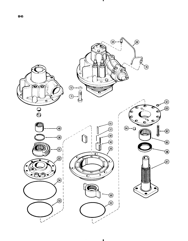 Схема запчастей Case IH 730 SERIES - (096) - A33620 POWER STEERING GEAR, 730 GEN. PURP. AND HI-CLR. (05) - STEERING
