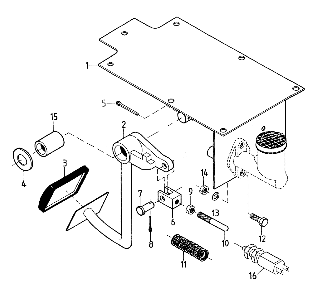 Схема запчастей Case IH AUSTOFT - (A02-06) - BRAKE PEDALS Mainframe & Functioning Components