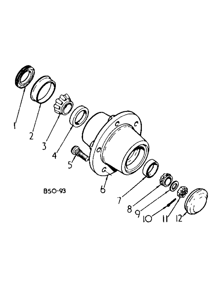 Схема запчастей Case IH 484 - (14-06) - SUSPENSION, FRONT WHEEL HUB, BEARING AND CAP, ADJUSTABLE FRONT AXLE SWEPT BACK Suspension