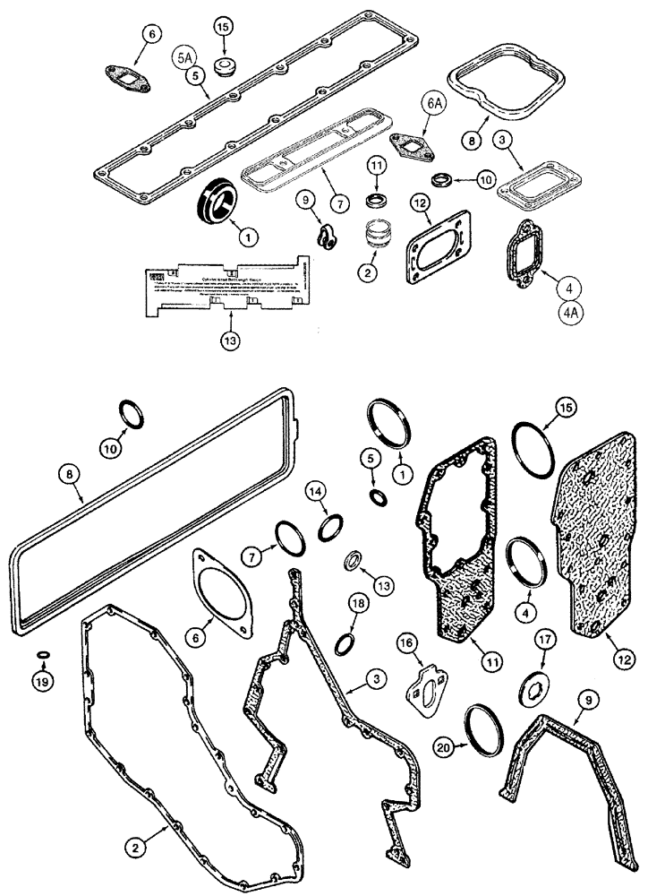 Схема запчастей Case IH 3210 - (03-023) - GASKET KITS (01) - ENGINE
