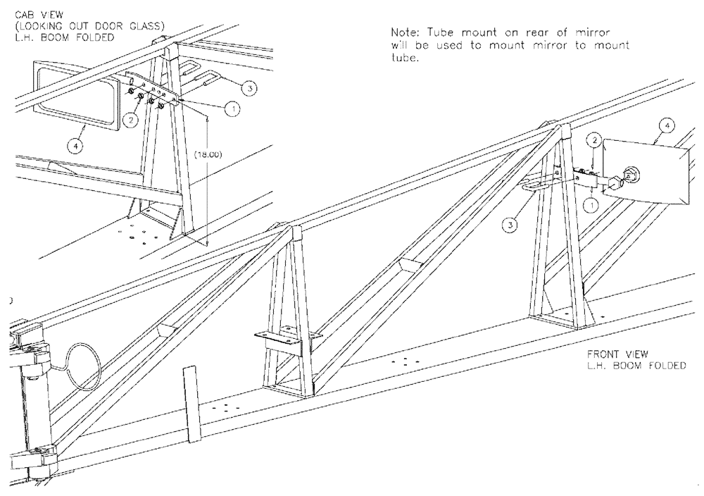 Схема запчастей Case IH TITAN 4520 - (10-010) - MIRROR GROUP, BOOM Options