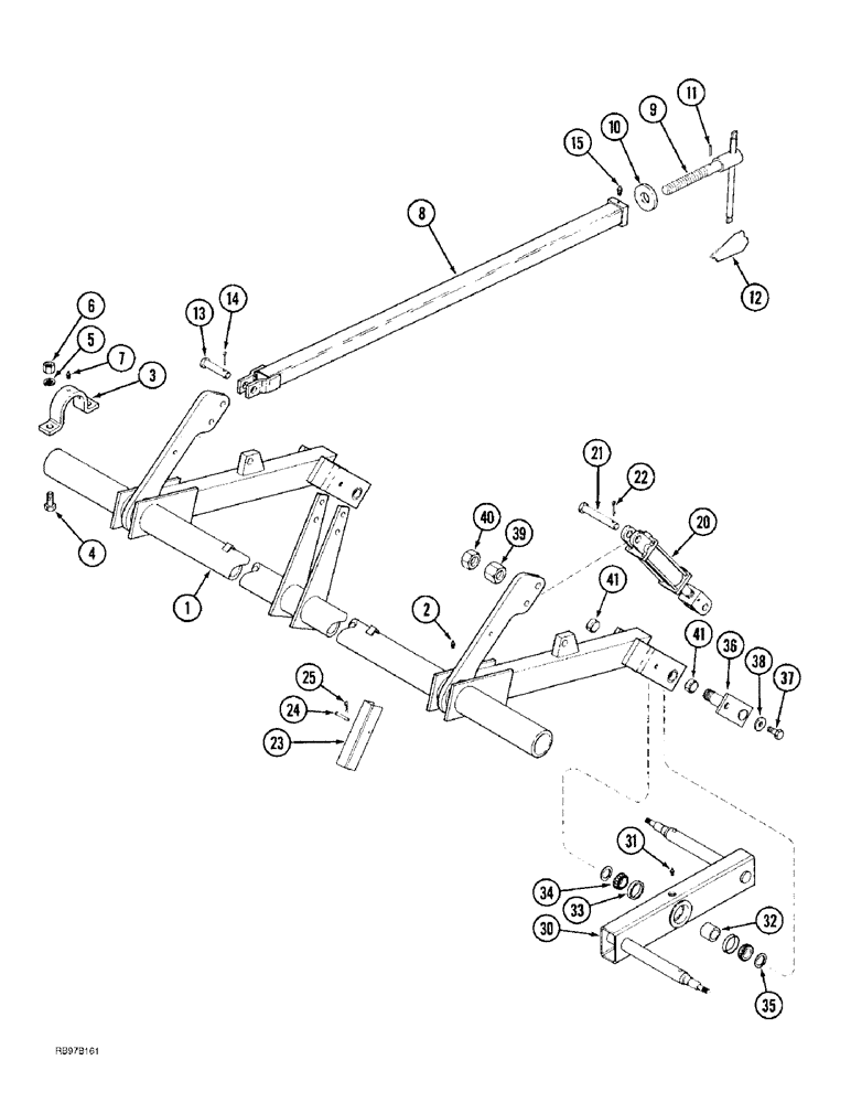 Схема запчастей Case IH 4300 - (9-010) - MAIN FRAME AXLES AND DEPTH CONTROL, NARROW TRANSPORT, FLAT FOLD AND VERTICAL FOLD (09) - CHASSIS/ATTACHMENTS