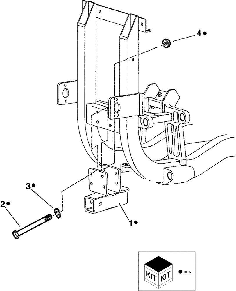 Схема запчастей Case IH SCOUT XL - (88.100.01) - DIA KIT, FRONT RECEIVER HITCH (88) - ACCESSORIES
