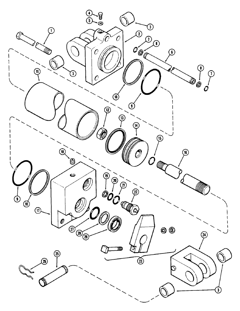 Схема запчастей Case IH DOT 23 - (24) - T57365 CYLINDER 