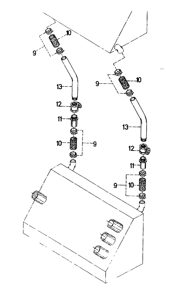 Схема запчастей Case IH 7000 - (B05-00) - HYDRAULIC SUCTION LINES (ROTARY CHOPPER) Hydraulic Components & Circuits