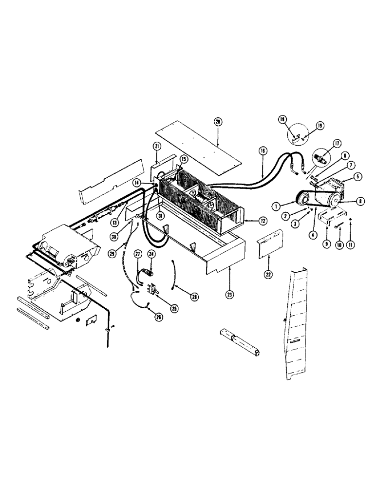 Схема запчастей Case IH 960 - (201A) - AIR CONDITIONER (50) - CAB CLIMATE CONTROL