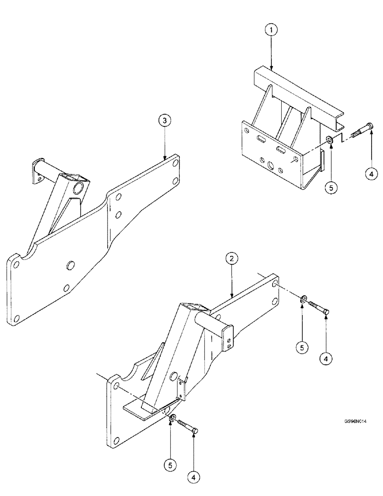 Схема запчастей Case IH L300 - (9-10) - MOUNTING BRACKETS (09) - CHASSIS/ATTACHMENTS