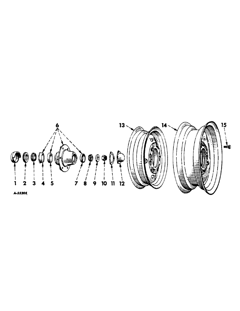Схема запчастей Case IH 460 - (141) - WHEELS, FRONT WHEELS, FARMALL 460 SERIES (11) - WHEELS
